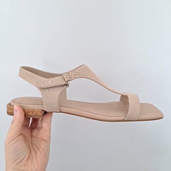 Vivaia Mia Tan T Strap Square Toe Sandals 10.5 42 - Picture 4 of 11